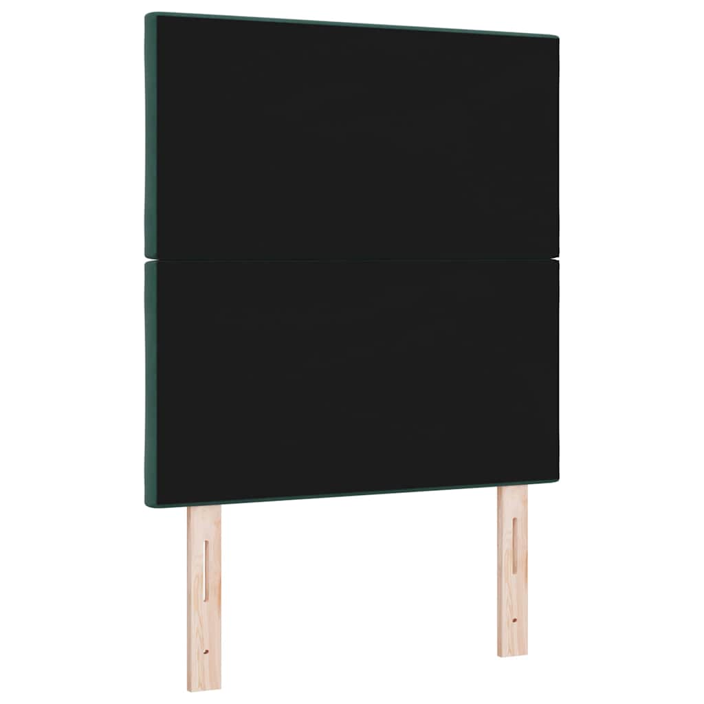 vidaXL Wezgłowie LED Ciemna zieleń 80 cm Aksamit
