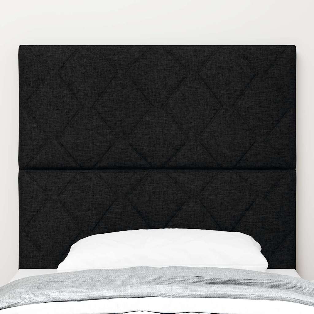 vidaXL Wezgłowie LED Czarny 90 cm tkanina