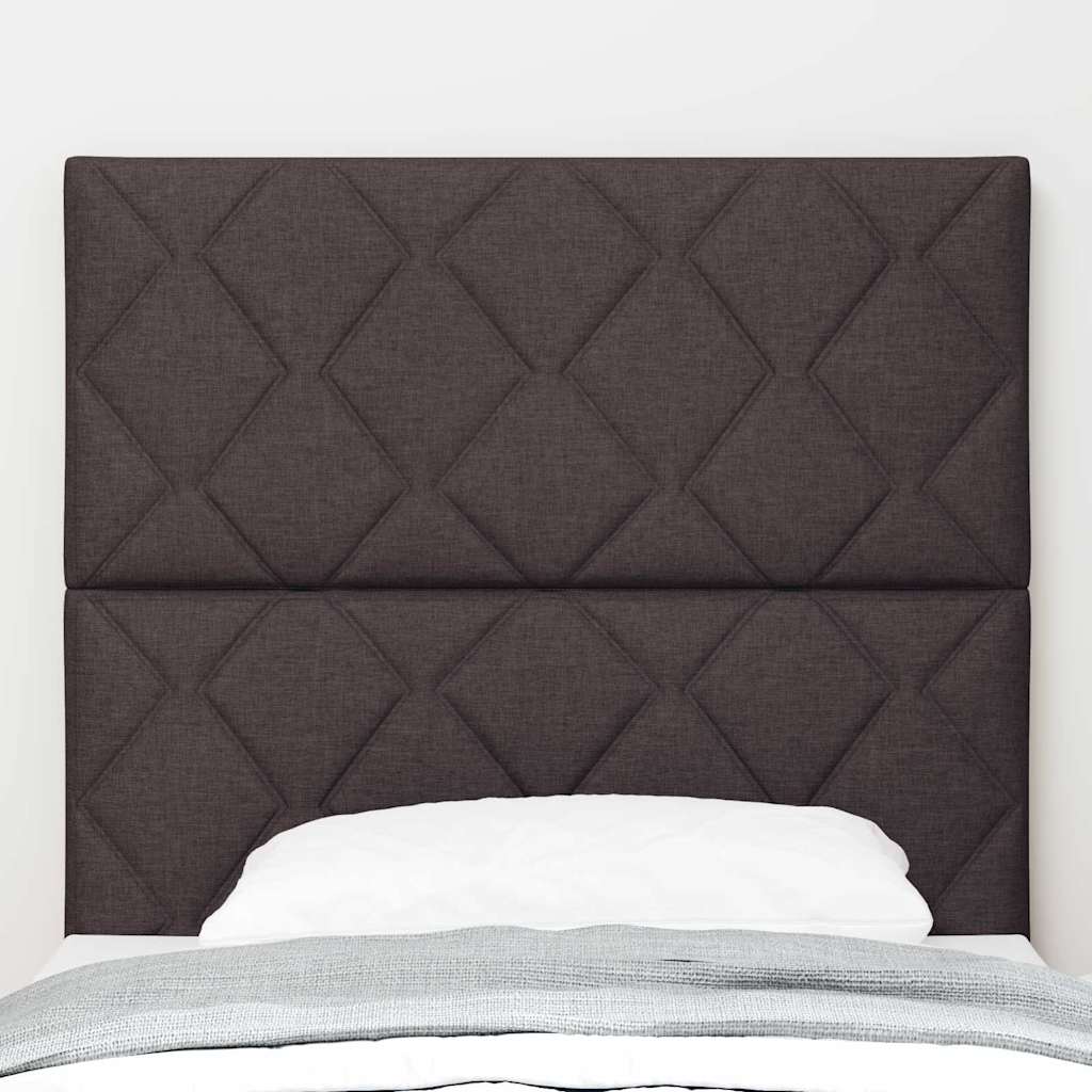 vidaXL Wezgłowie LED Brązowy 90 cm tkanina