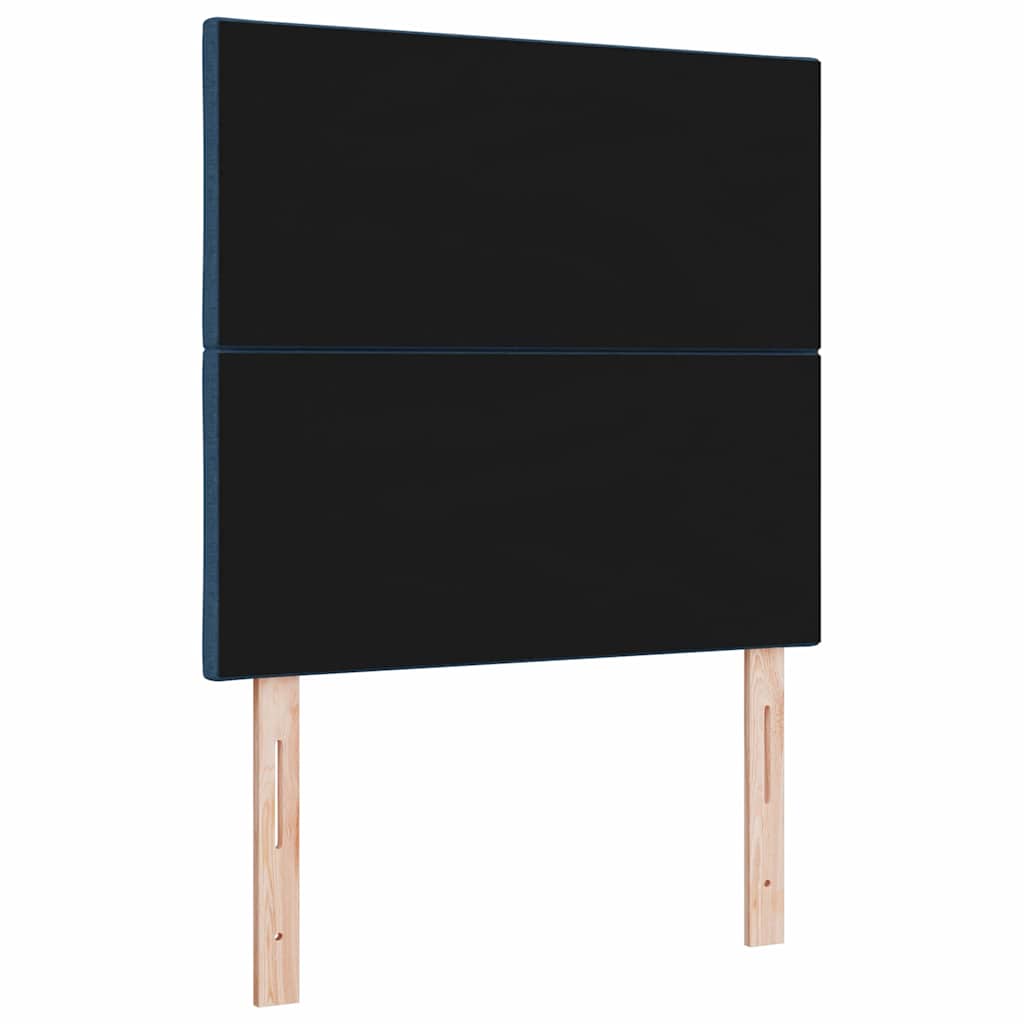 vidaXL Wezgłowie LED Niebieski 90 cm tkanina