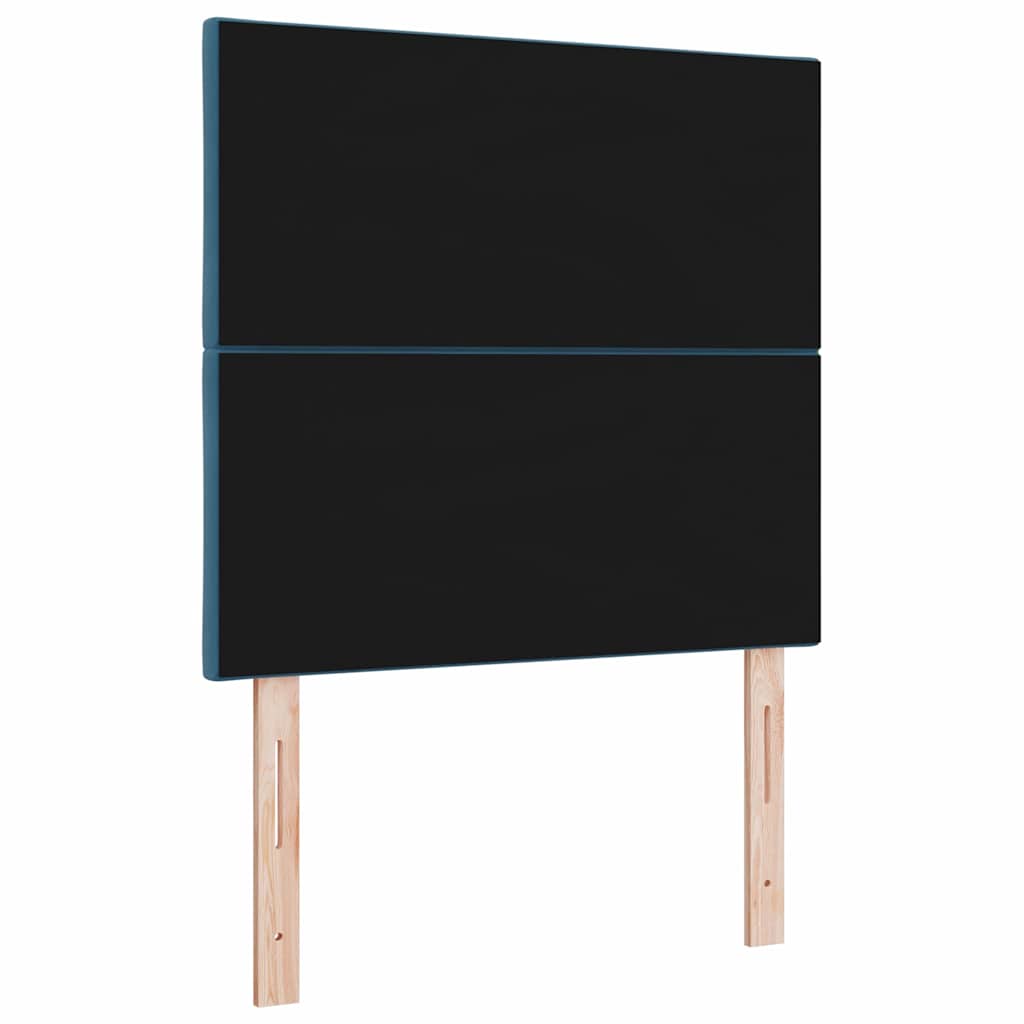 vidaXL Wezgłowie LED Ciemnoniebieski 90 cm Aksamit