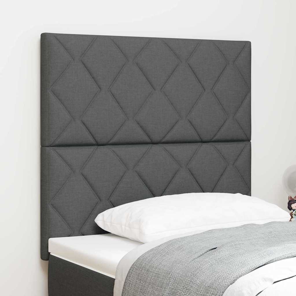 vidaXL Wezgłowie LED Szary 100 cm tkanina