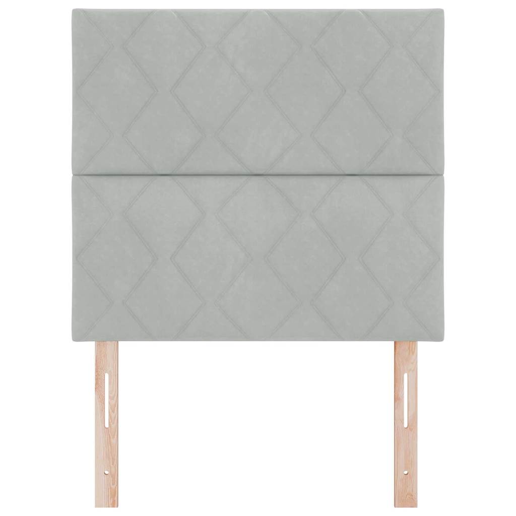 vidaXL Wezgłowie LED Jasnoszary 100 cm Aksamit