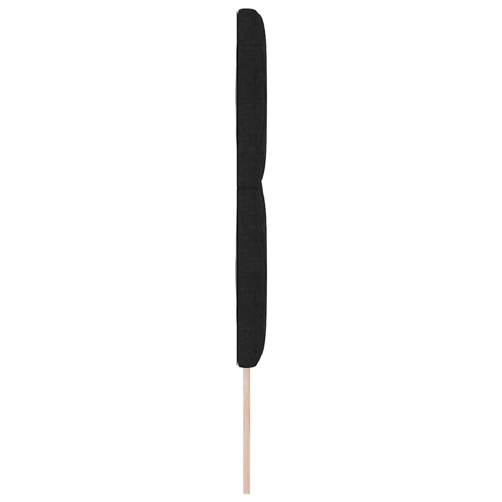 vidaXL Wezgłowie LED Czarny 144 cm tkanina