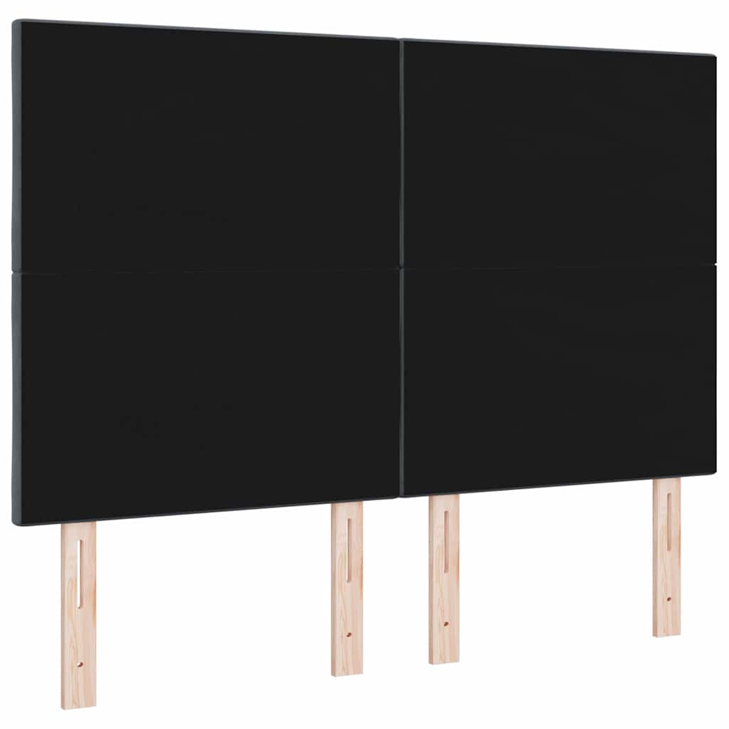 vidaXL Wezgłowie LED Ciemnoszary 144 cm Aksamit