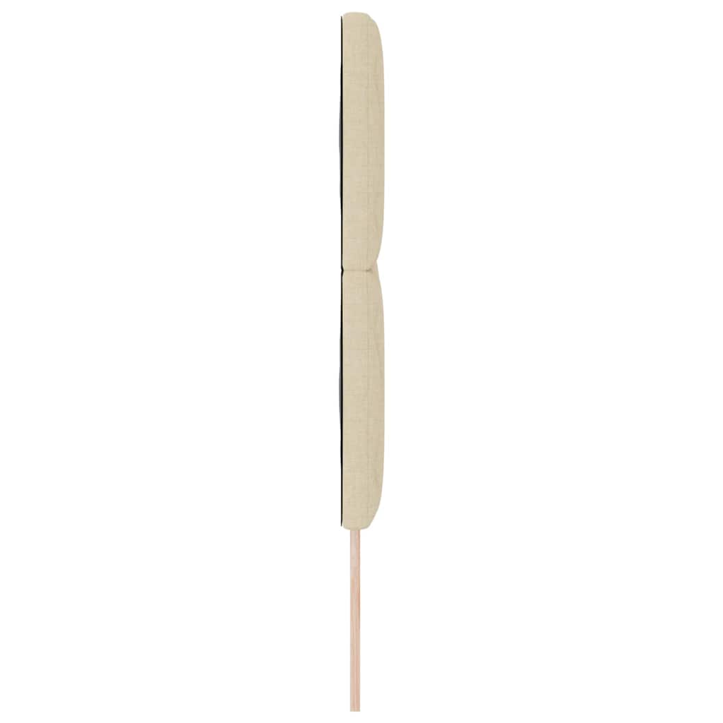 vidaXL Wezgłowie LED Kremowy 160 cm tkanina