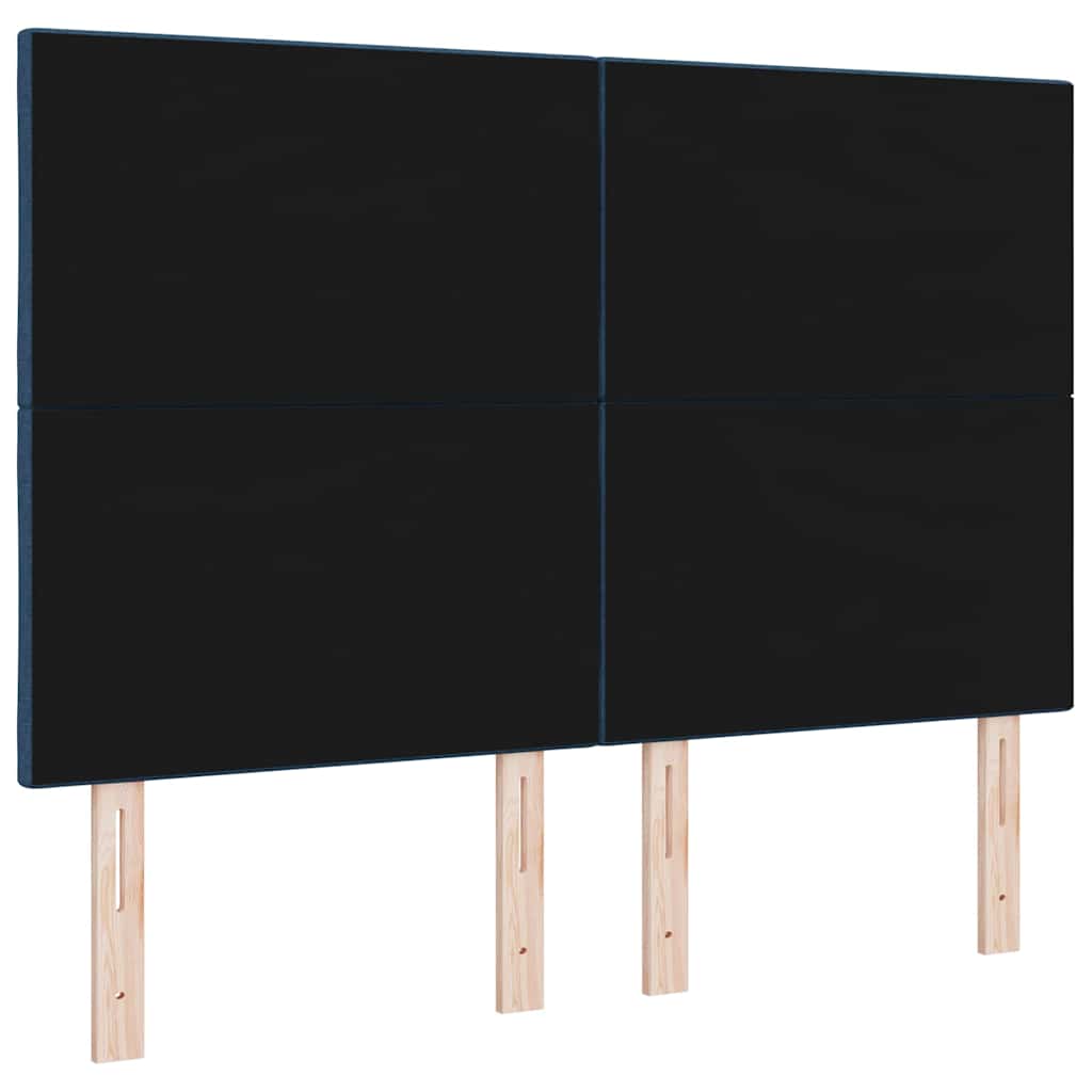 vidaXL Wezgłowie LED Niebieski 160 cm tkanina