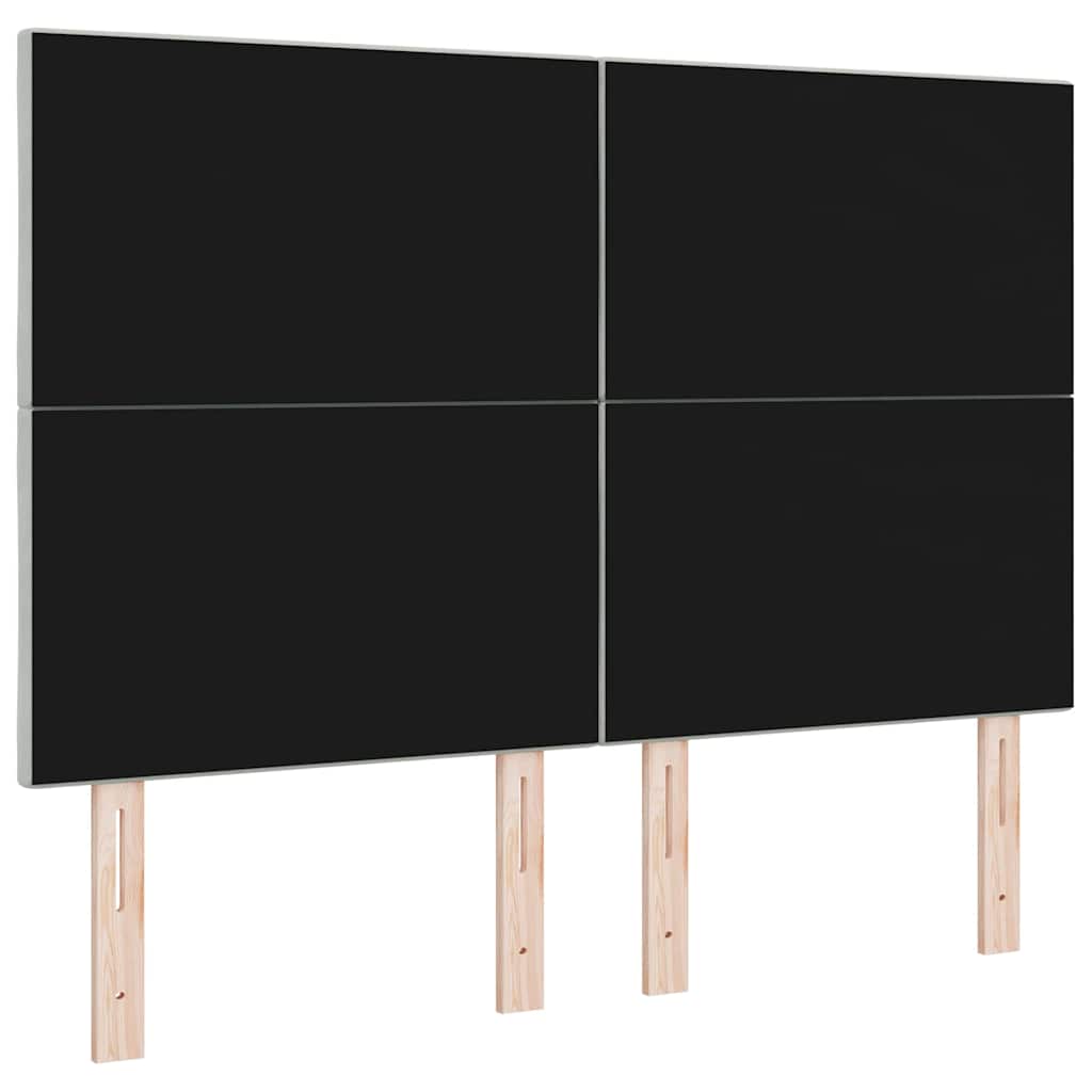 vidaXL Wezgłowie LED Jasnoszary 160 cm Aksamit