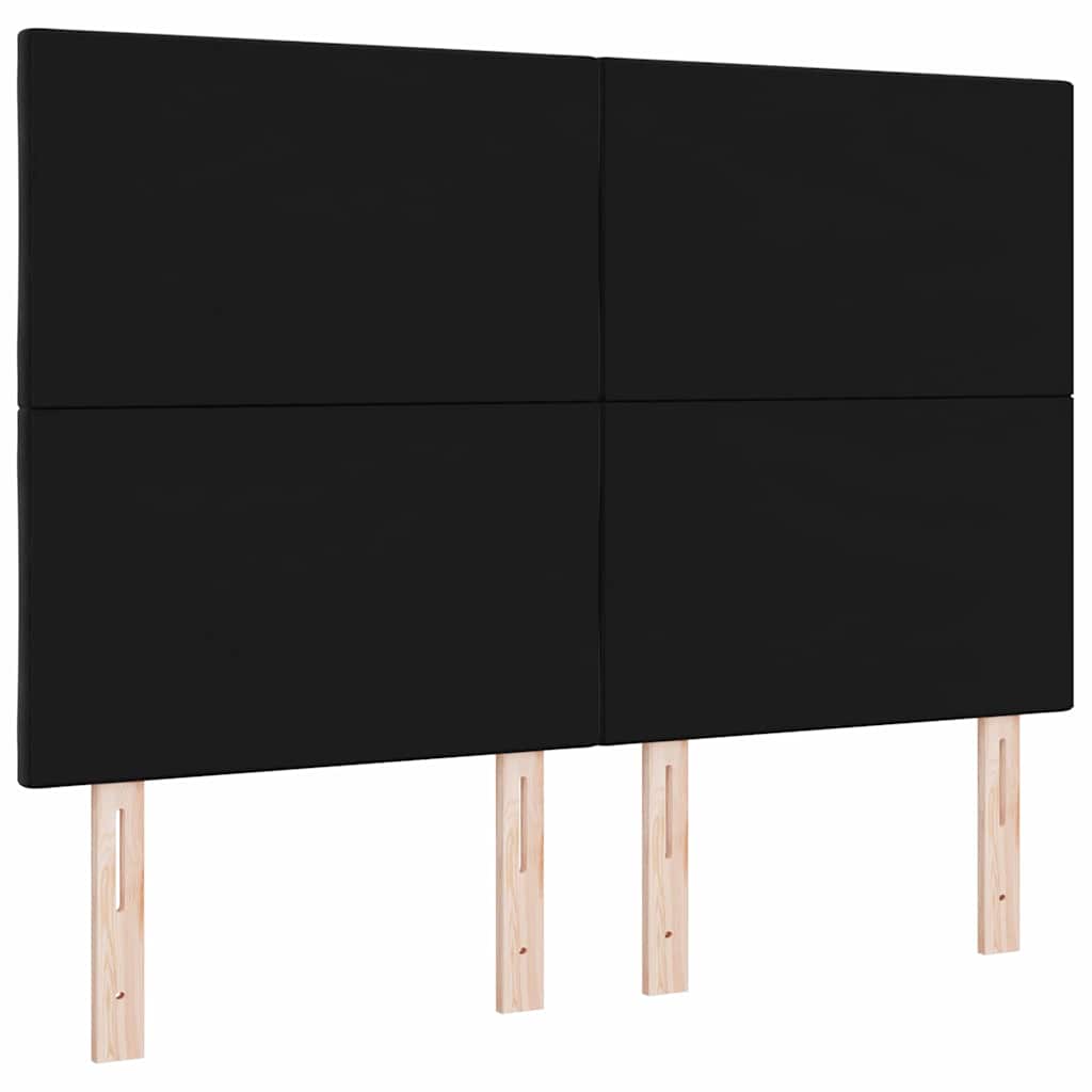 vidaXL Wezgłowie LED Czarny 160 cm Aksamit