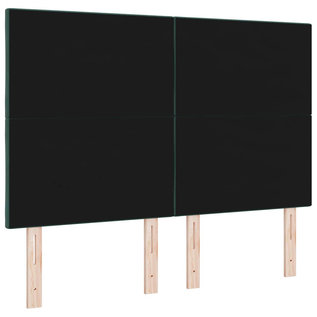 vidaXL Wezgłowie LED Ciemna zieleń 160 cm Aksamit