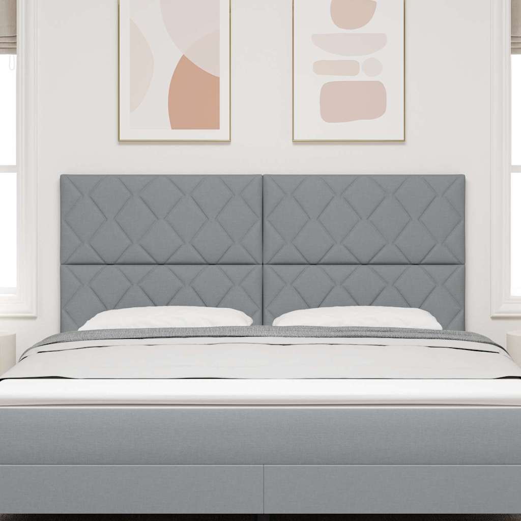 vidaXL Wezgłowie LED Jasnoszary 180 cm tkanina