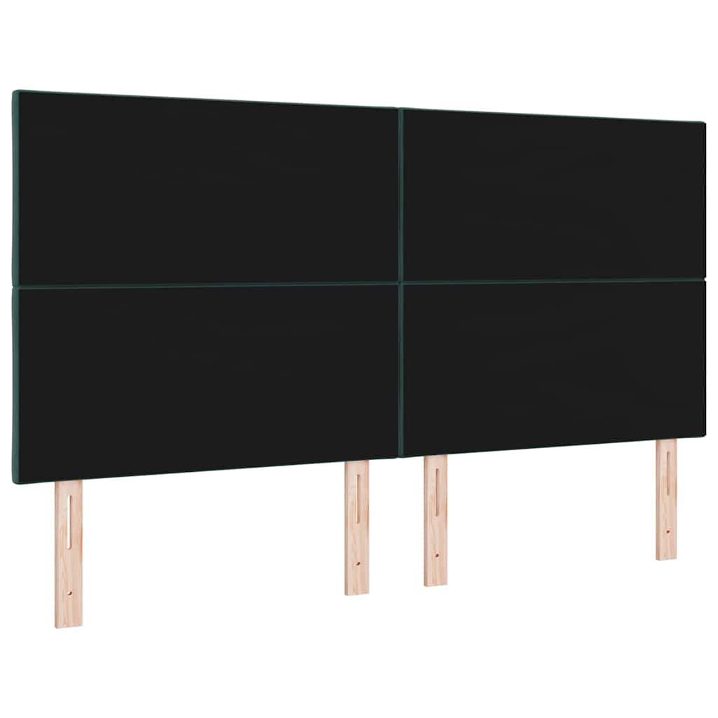 vidaXL Wezgłowie LED Ciemna zieleń 180 cm Aksamit