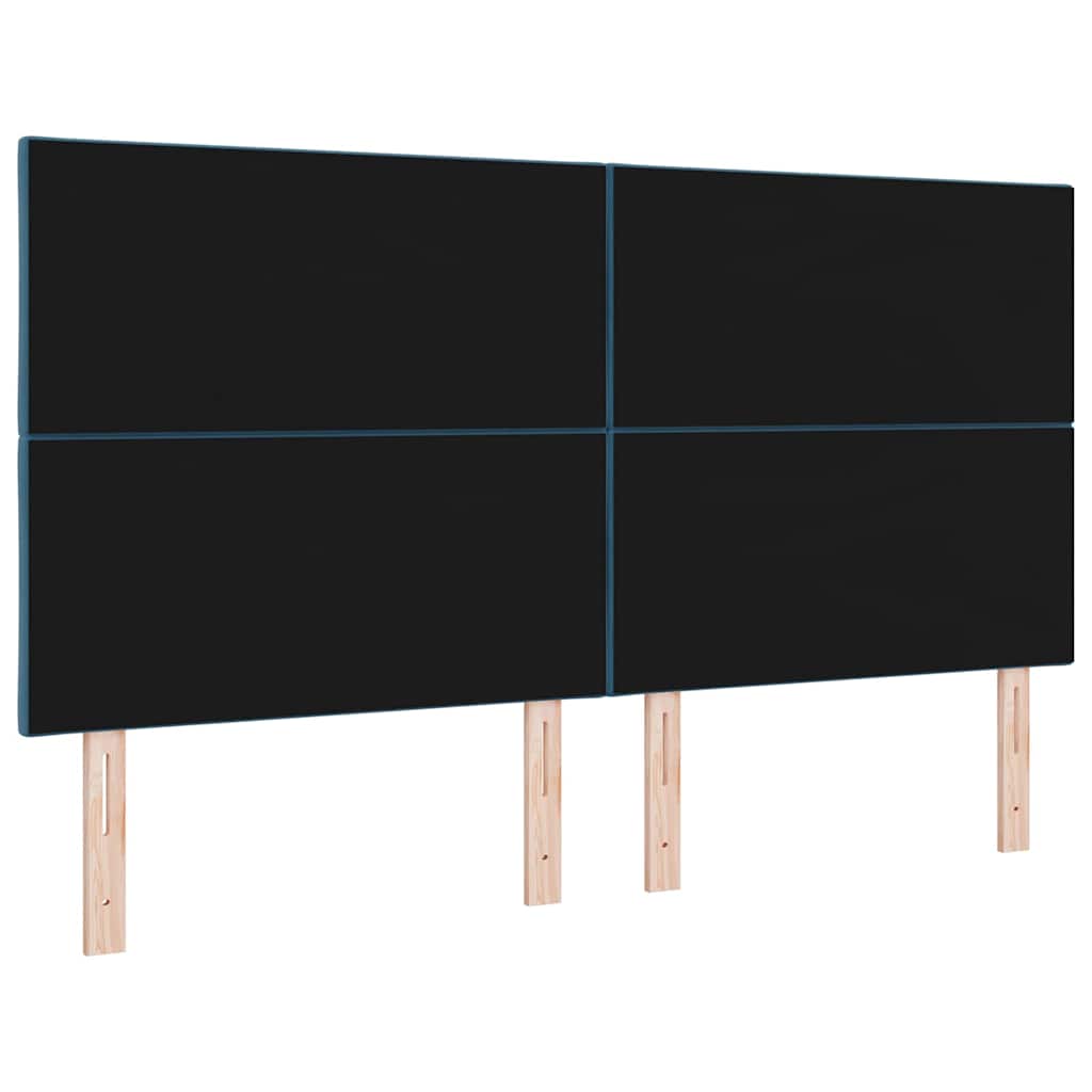 vidaXL Wezgłowie LED Ciemnoniebieski 180 cm Aksamit