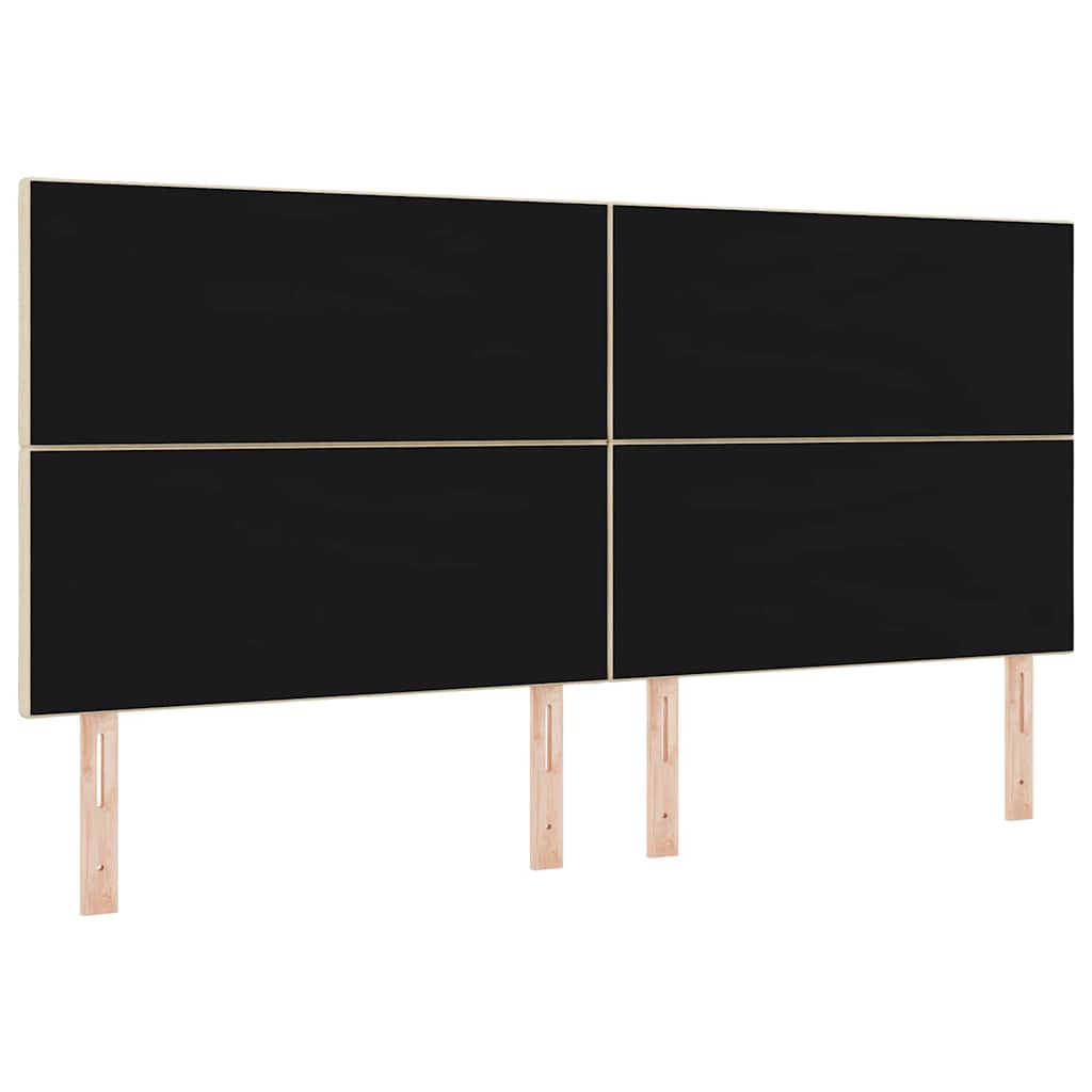vidaXL Wezgłowie LED Kremowy 200 cm tkanina