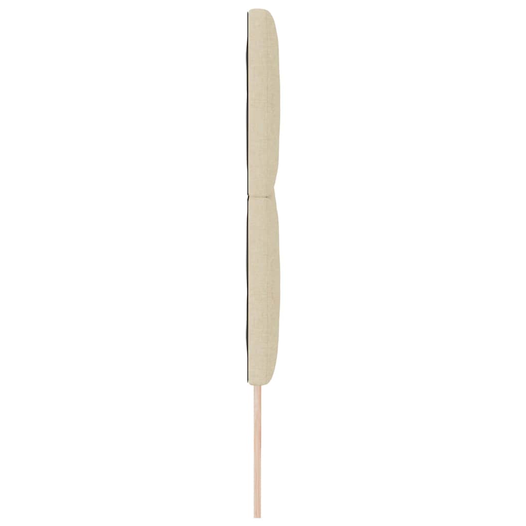 vidaXL Wezgłowie LED Kremowy 200 cm tkanina