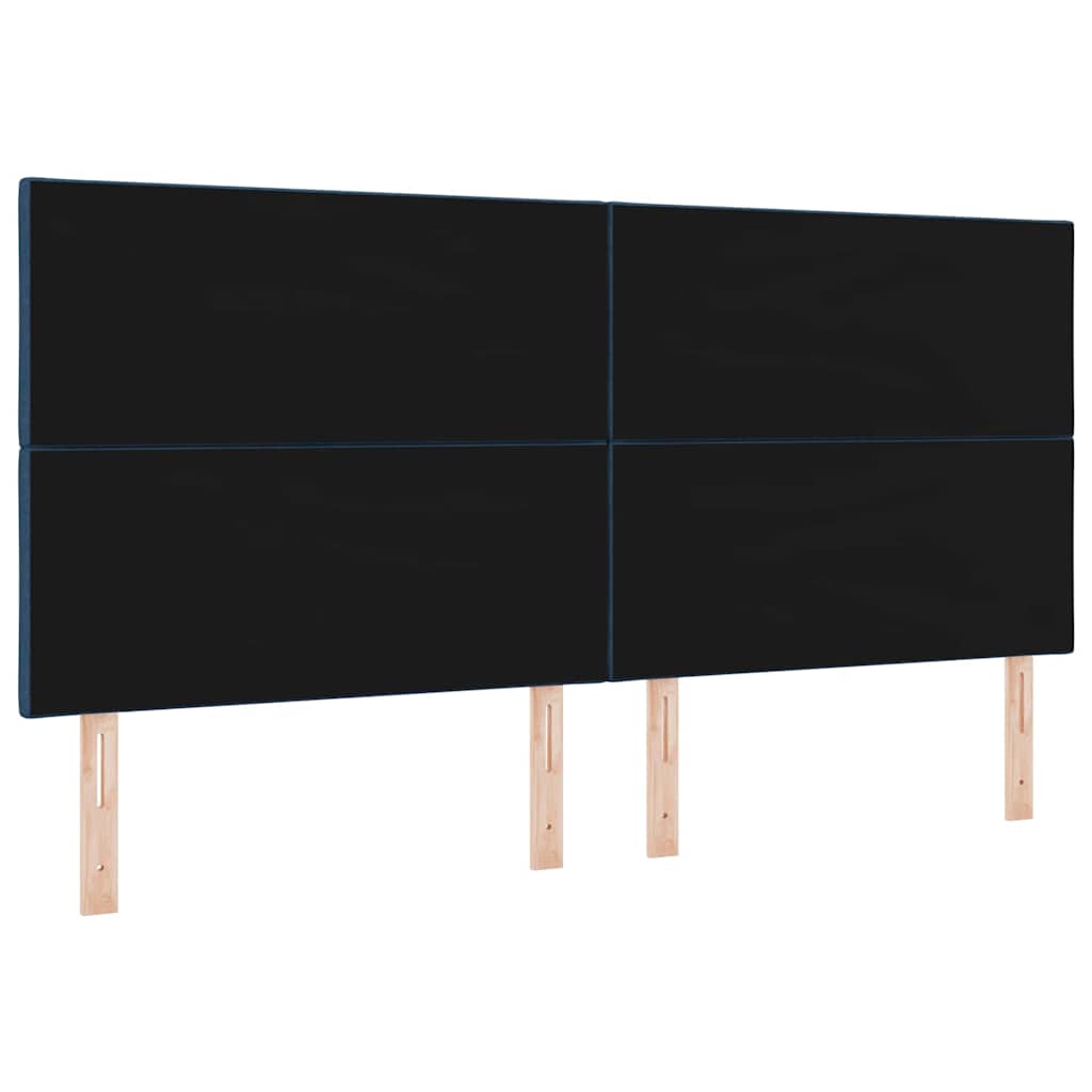 vidaXL Wezgłowie LED Niebieski 200 cm tkanina