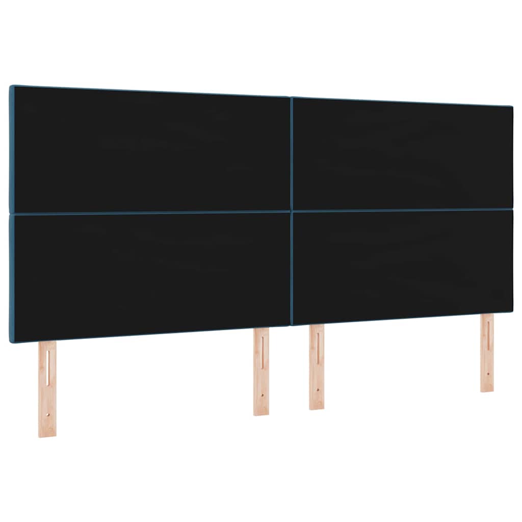 vidaXL Wezgłowie LED Ciemnoniebieski 200 cm Aksamit