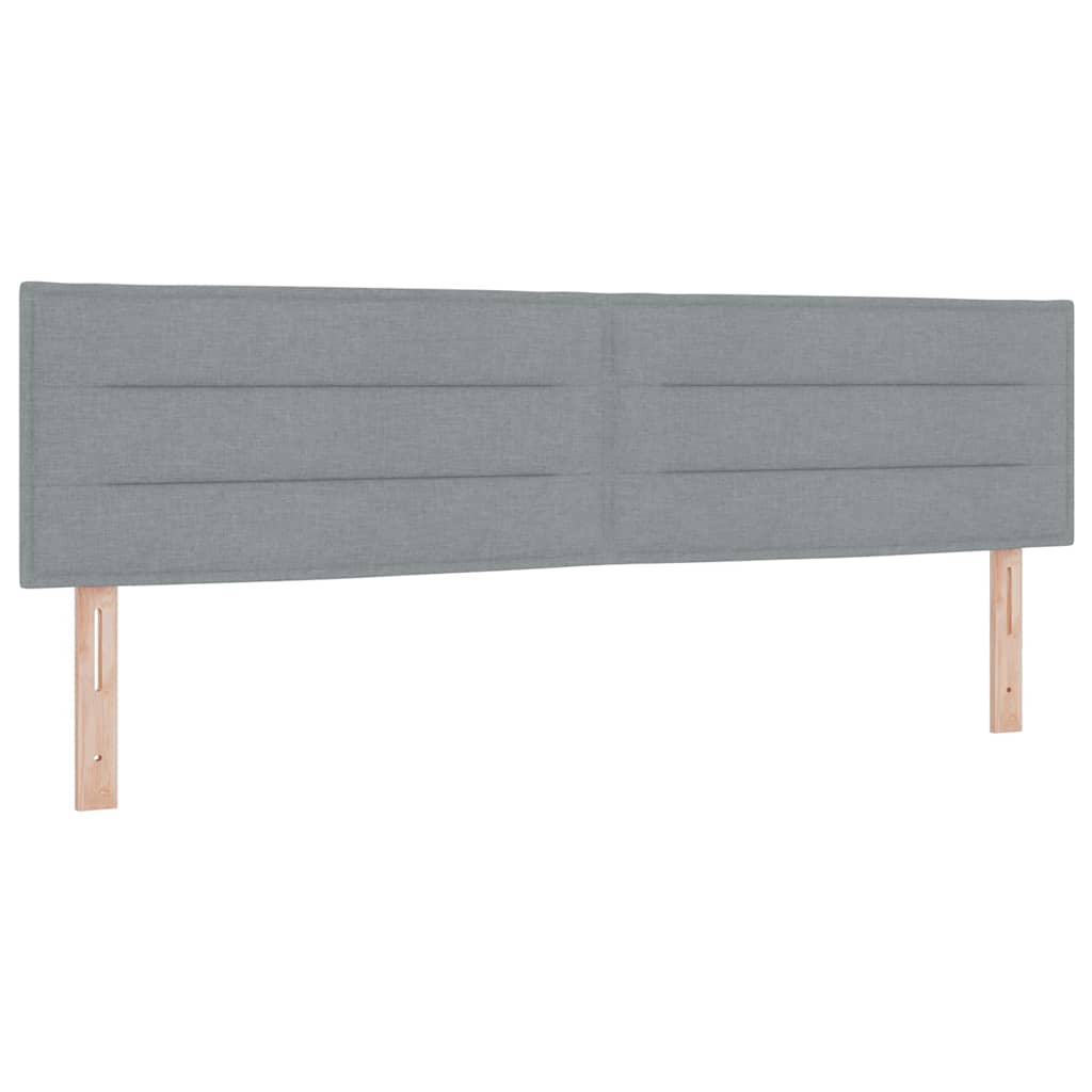 vidaXL Łóżko sprężynowe z poduszką Jasnoszary 180 x 200 cm tkanina