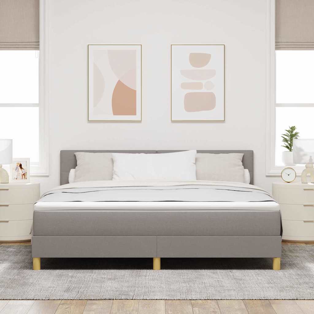 vidaXL Łóżko sprężynowe z poduszką Ciemnoszary 180 x 200 cm tkanina