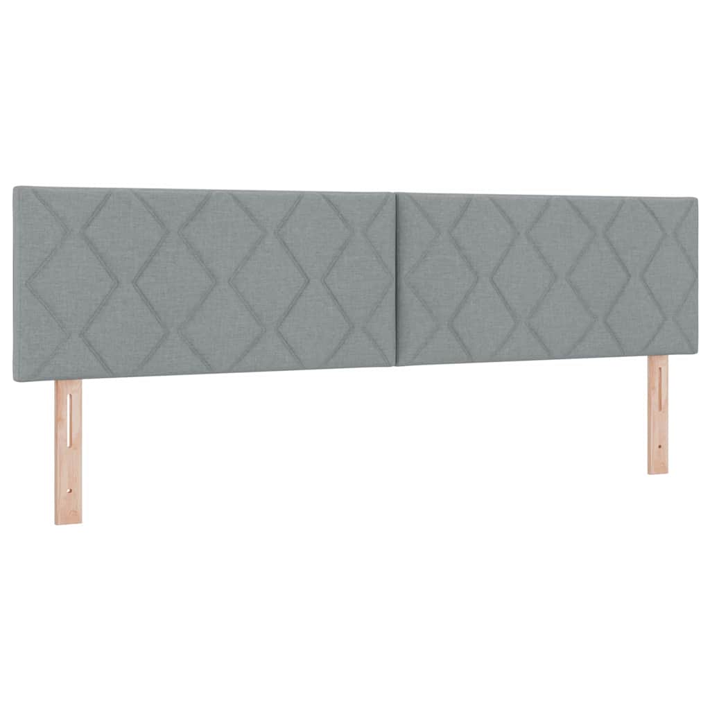 vidaXL Łóżko sprężynowe z poduszką Jasnoszary 180 x 200 cm tkanina