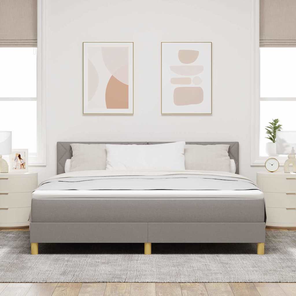 vidaXL Łóżko sprężynowe z poduszką Ciemnoszary 180 x 200 cm tkanina