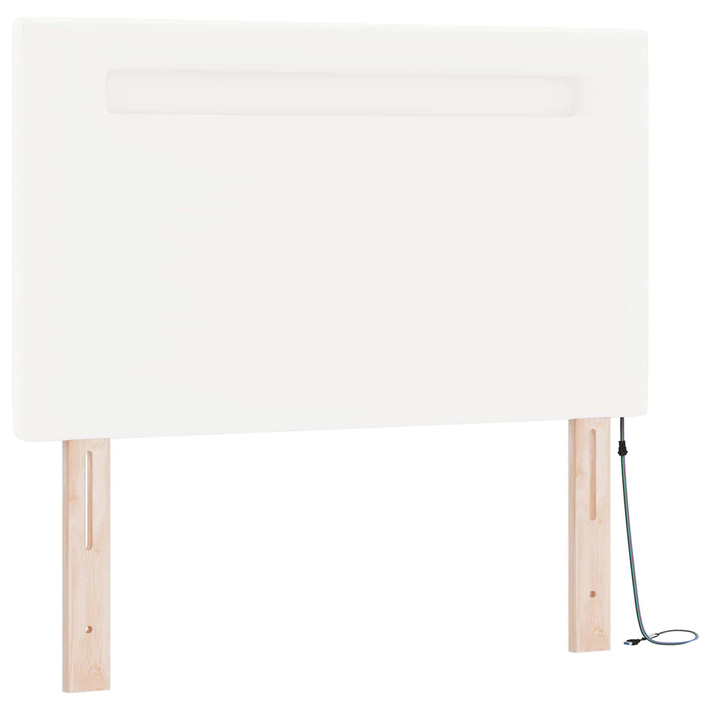 vidaXL Łóżko sprężynowe Biały 90 x 190 cm Skóra syntetyczna