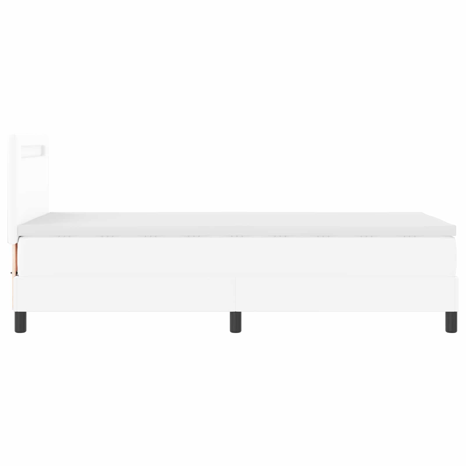 vidaXL Łóżko sprężynowe Biały 100 x 200 cm Skóra syntetyczna