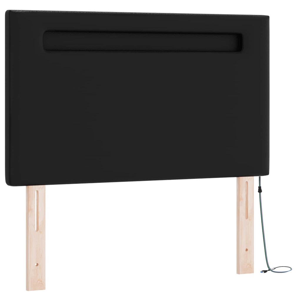 vidaXL Łóżko sprężynowe Czarny 120 x 200 cm Skóra syntetyczna