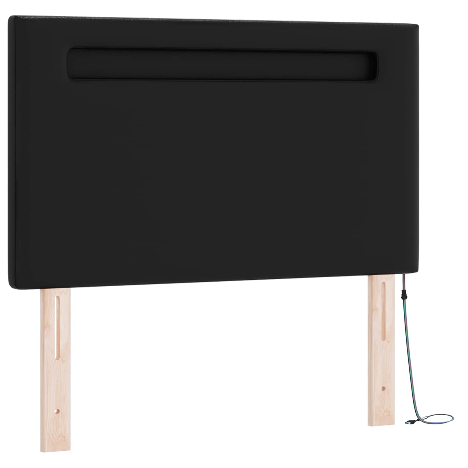 vidaXL Łóżko sprężynowe Czarny 120 x 200 cm Skóra syntetyczna