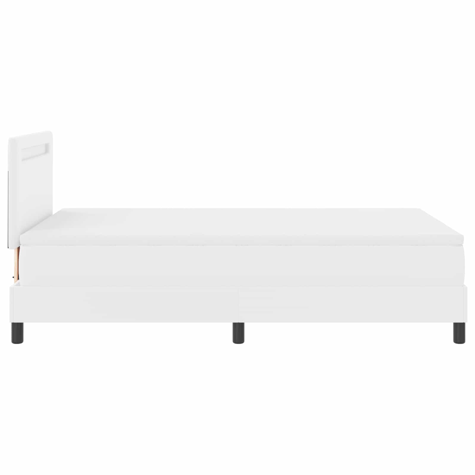 vidaXL Łóżko sprężynowe Biały 120 x 200 cm Skóra syntetyczna