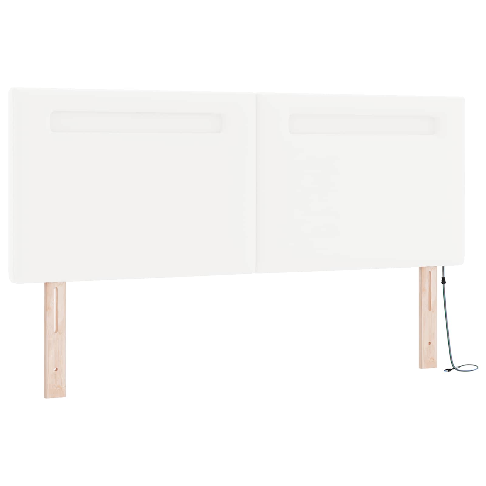 vidaXL Łóżko sprężynowe Biały 140 x 190 cm Skóra syntetyczna