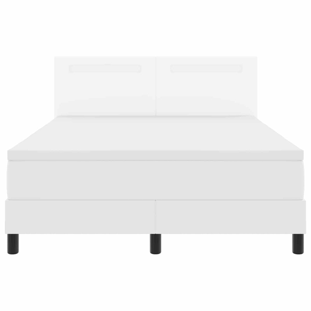 vidaXL Łóżko sprężynowe Biały 140 x 190 cm Skóra syntetyczna