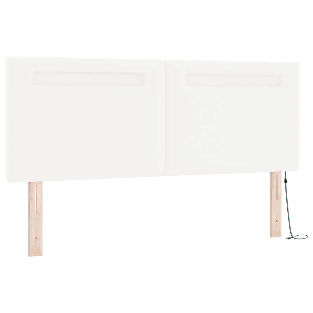 vidaXL Łóżko sprężynowe Biały 140 x 200 cm Skóra syntetyczna