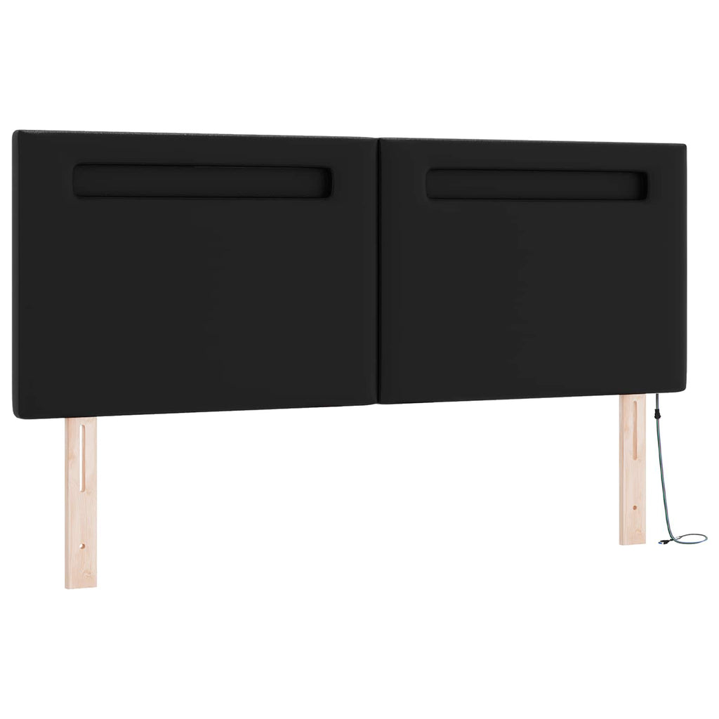 vidaXL Łóżko sprężynowe Czarny 160 x 200 cm Skóra syntetyczna