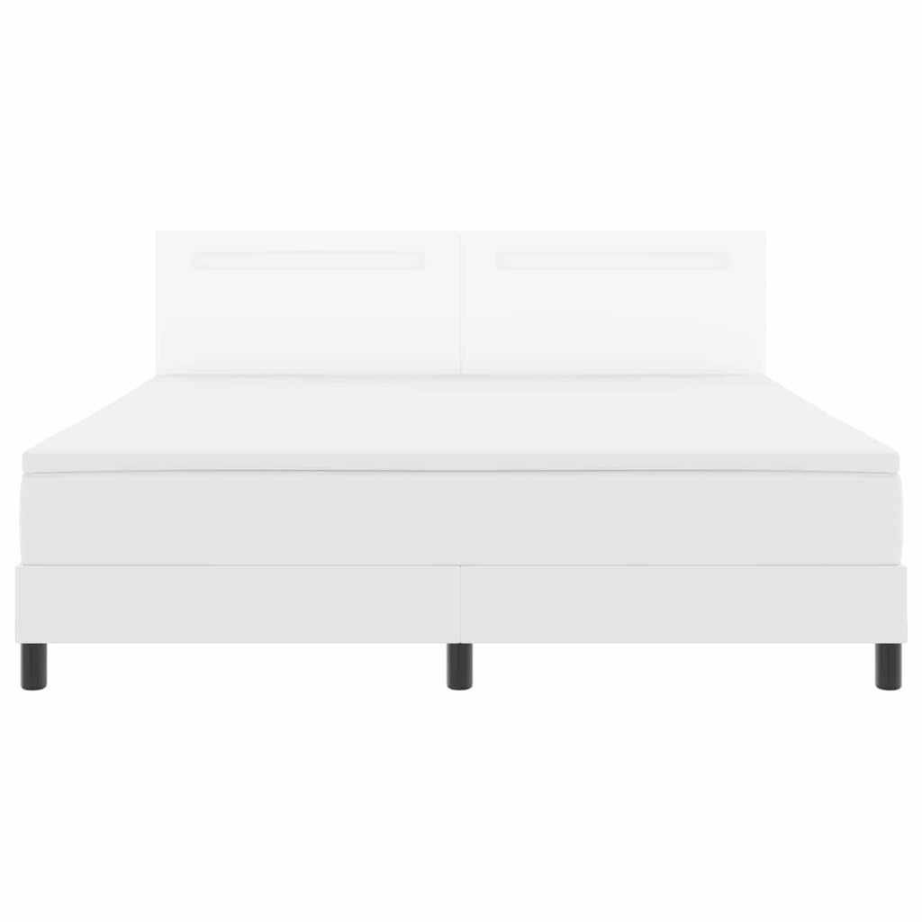 vidaXL Łóżko sprężynowe Biały 180 x 200 cm Skóra syntetyczna