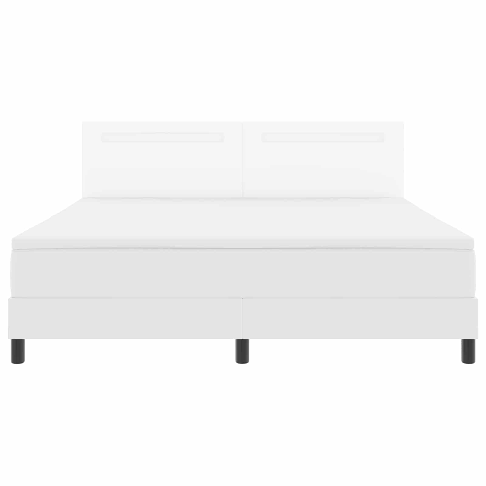 vidaXL Łóżko sprężynowe Biały 180 x 200 cm Skóra syntetyczna