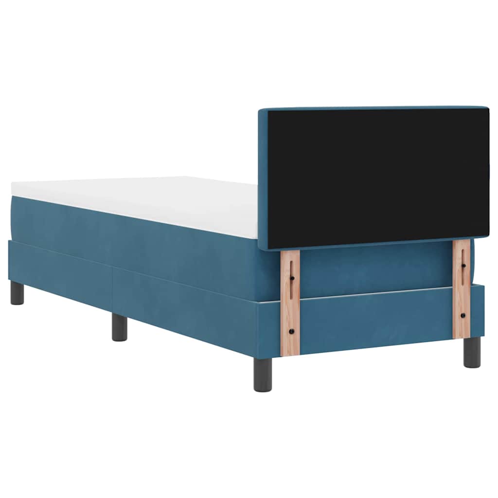 vidaXL Łóżko sprężynowe Ciemnoniebieski 80 x 200 cm Aksamit