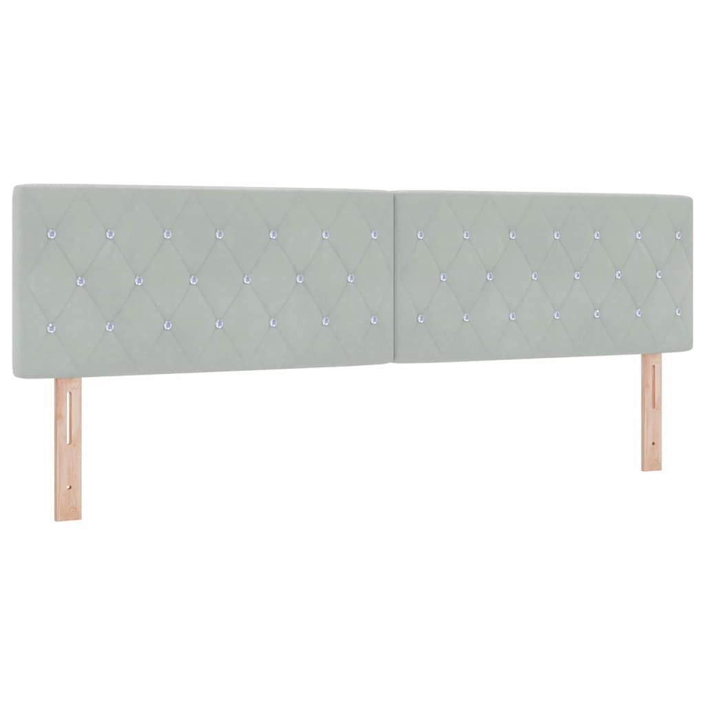 vidaXL Łóżko sprężynowe z materacem Jasnoszary 180 x 200 cm Aksamit