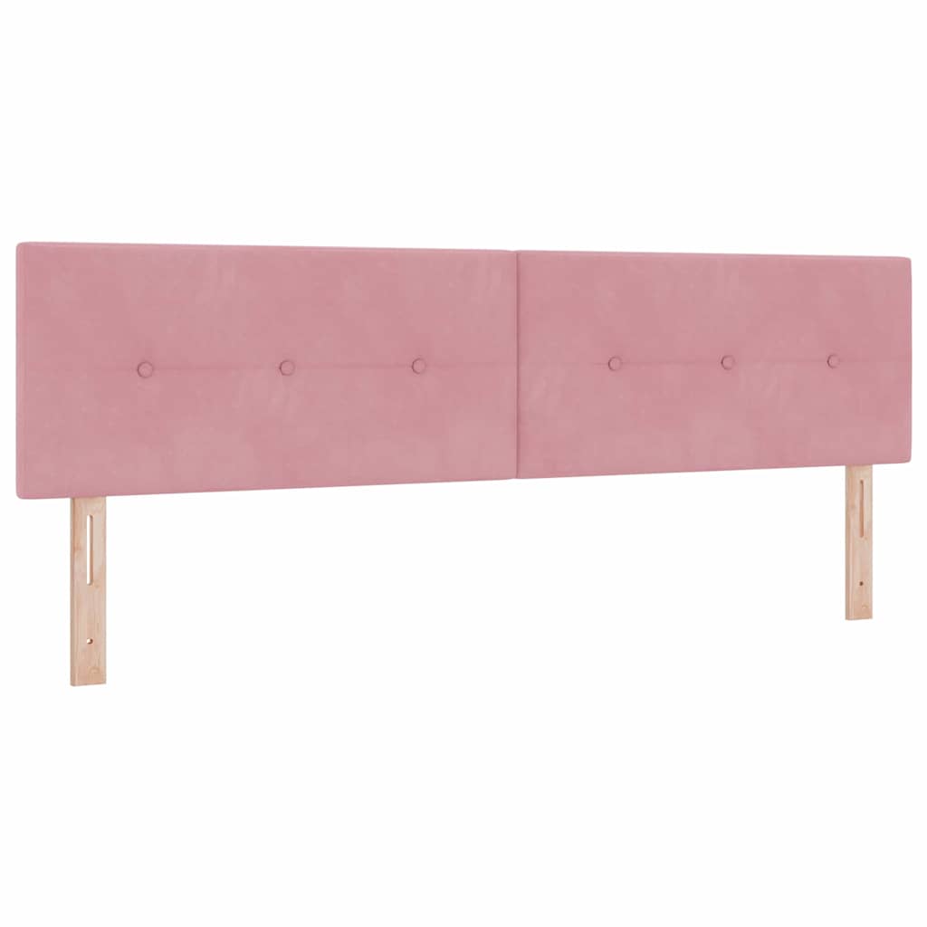 vidaXL Łóżko sprężynowe z materacem Różowy 180 x 200 cm Aksamit