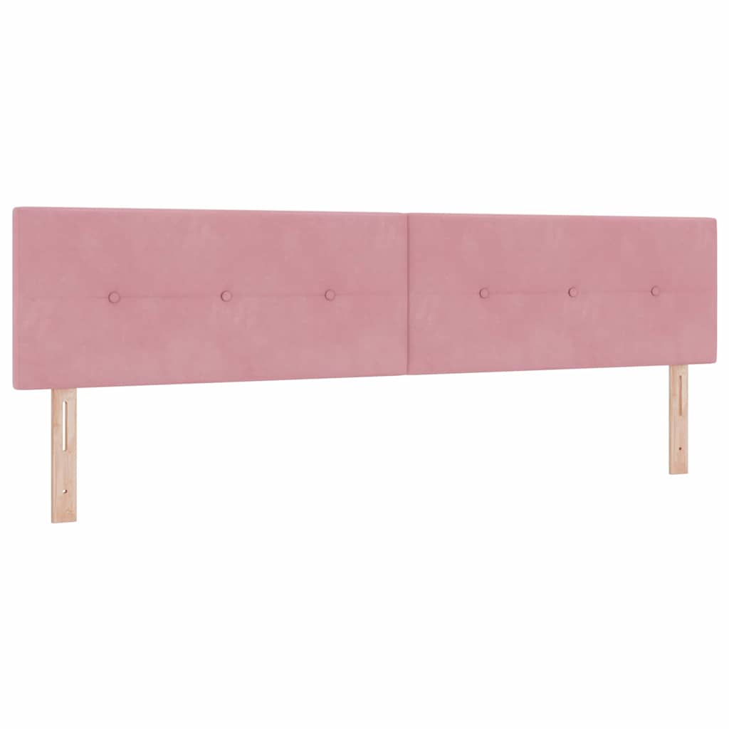 vidaXL Łóżko sprężynowe z materacem Różowy 200 x 200 cm Aksamit