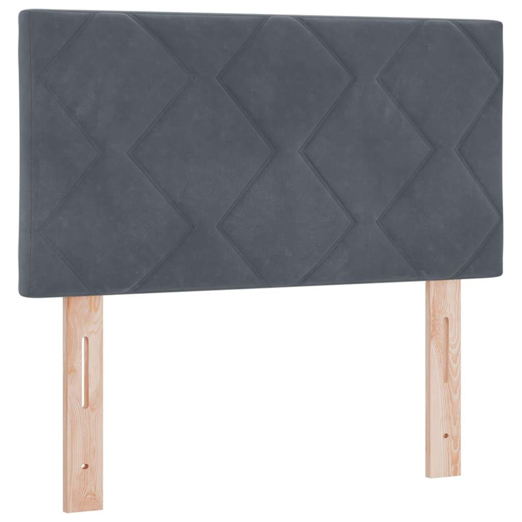 vidaXL Łóżko sprężynowe z materacem Ciemnoszary 80 x 200 cm Aksamit