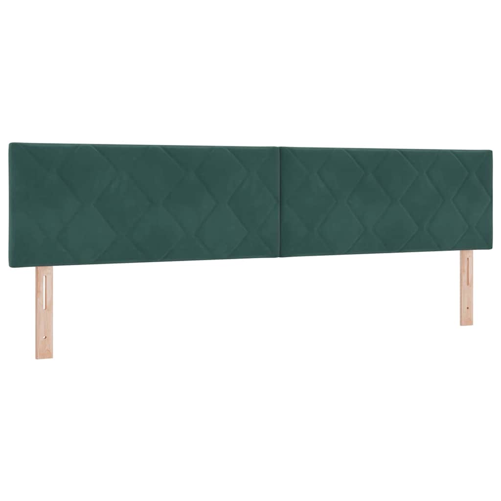 vidaXL Łóżko sprężynowe Ciemna zieleń 200 x 200 cm Aksamit