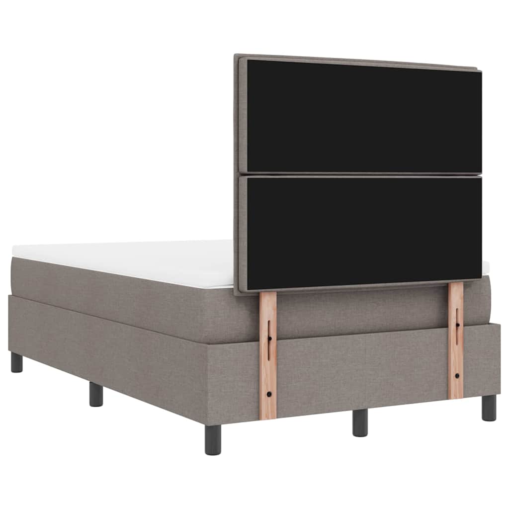 vidaXL Łóżko sprężynowe z materacem Ciemnoszary 120 x 200 cm tkanina
