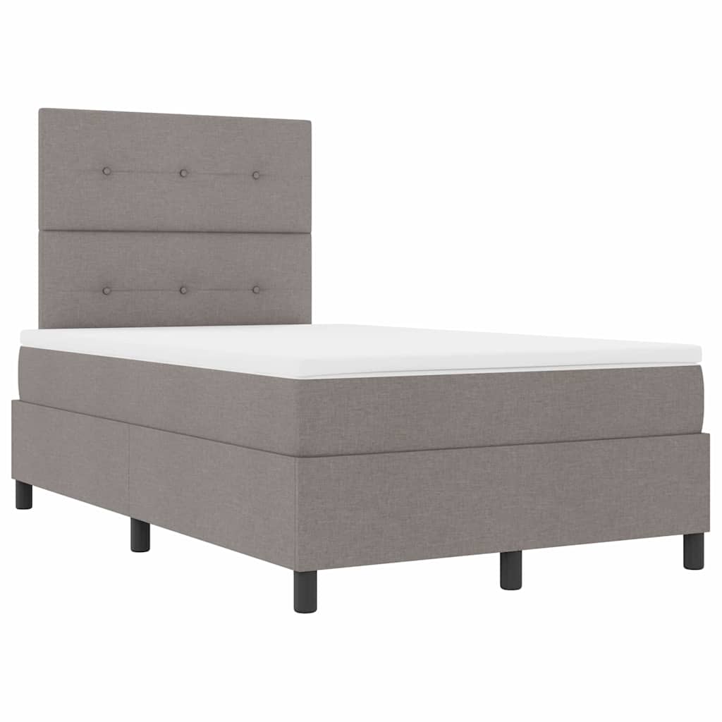 vidaXL Łóżko sprężynowe z materacem Ciemnoszary 120 x 190 cm tkanina