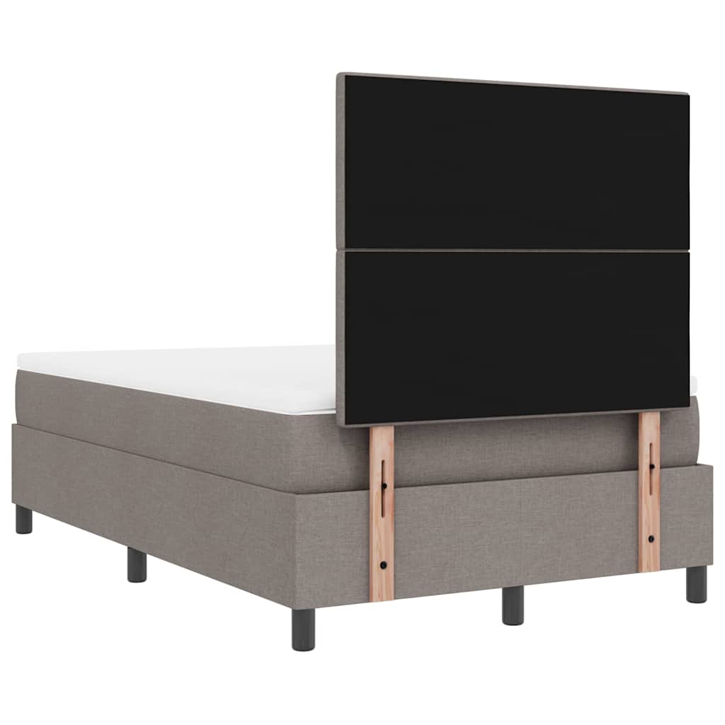 vidaXL Łóżko sprężynowe z materacem Ciemnoszary 120 x 200 cm tkanina