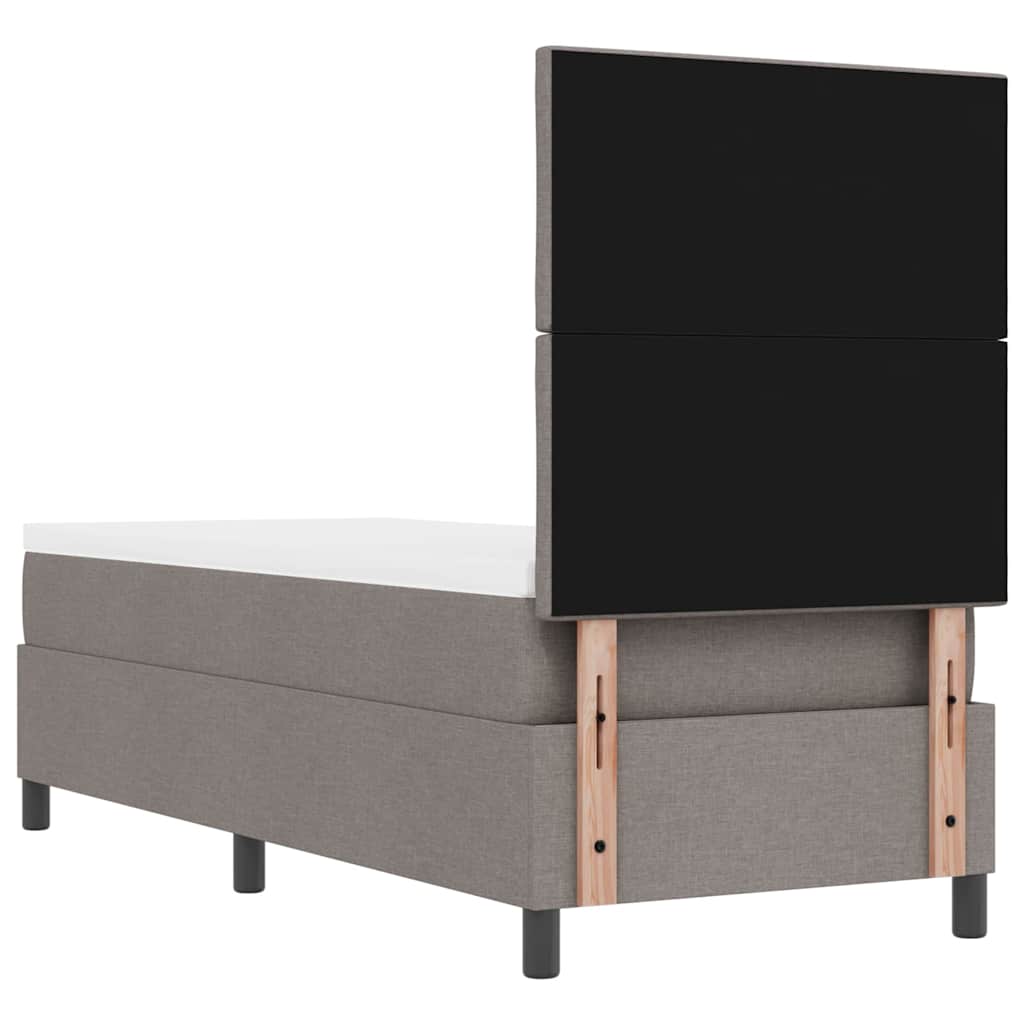 vidaXL Łóżko sprężynowe Z zagłówkiem Ciemnoszary 80 x 200 cm tkanina