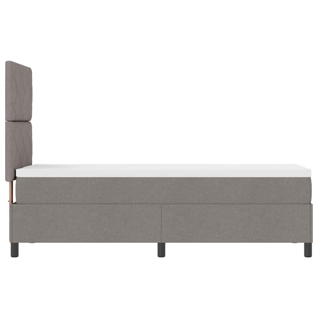 vidaXL Łóżko sprężynowe Z zagłówkiem Ciemnoszary 80 x 200 cm tkanina