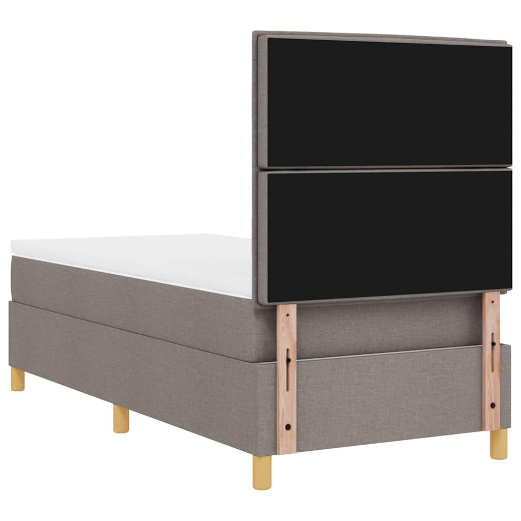 vidaXL Łóżko sprężynowe Z zagłówkiem Ciemnoszary 80 x 200 cm tkanina