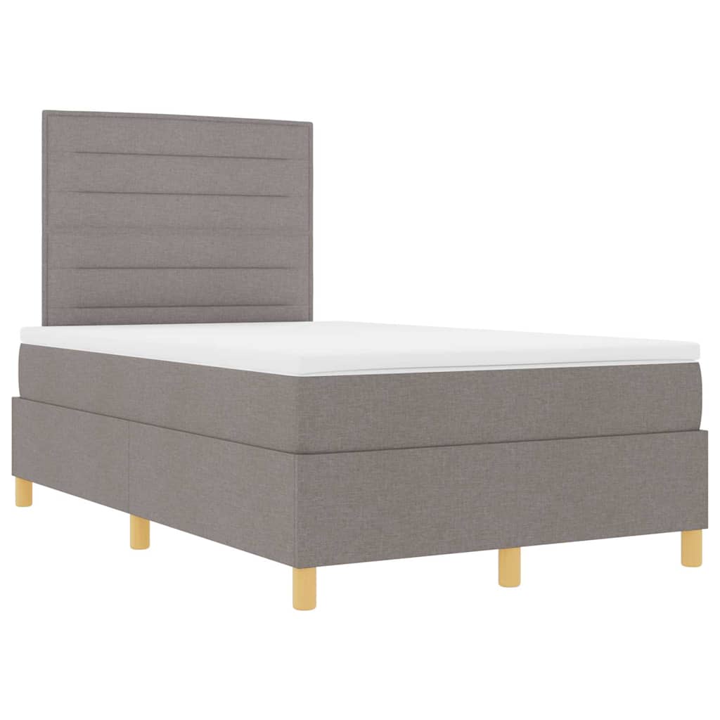 vidaXL Łóżko sprężynowe z materacem Ciemnoszary 120 x 190 cm tkanina