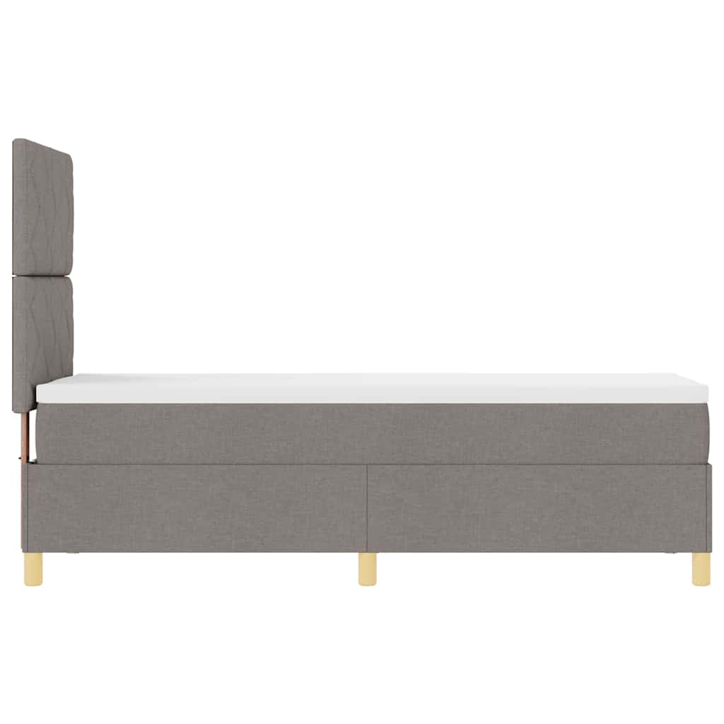 vidaXL Łóżko sprężynowe z materacem Ciemnoszary 80 x 200 cm tkanina